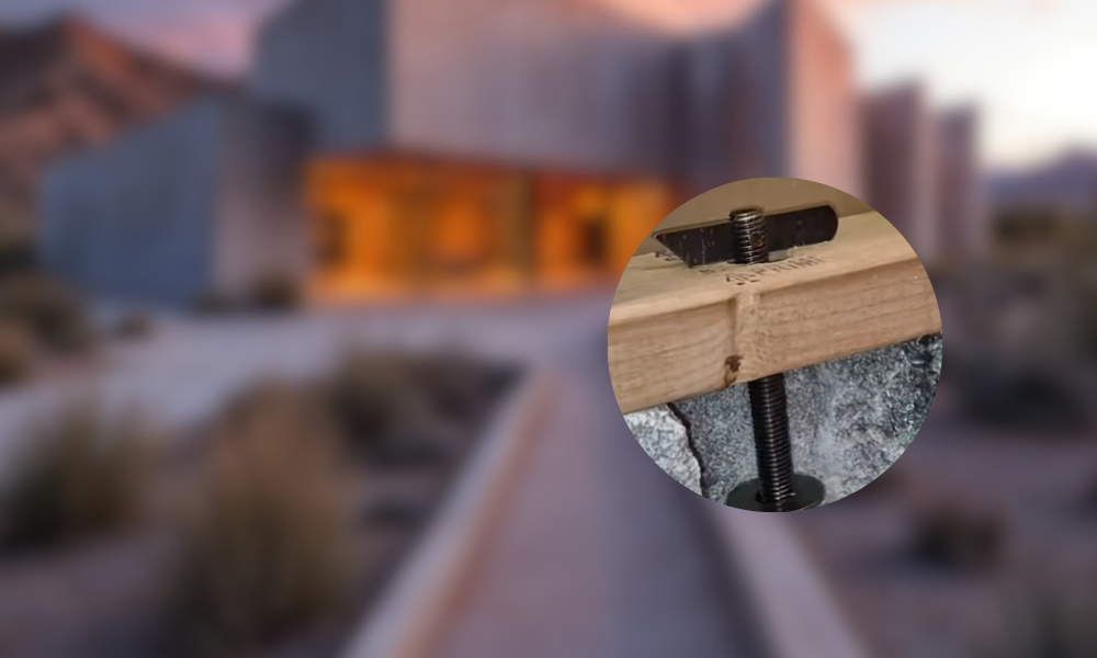 Protect Your Home This High-Wind Season with Knife Bolts Knife anchor bolts securing home framing before high-wind season